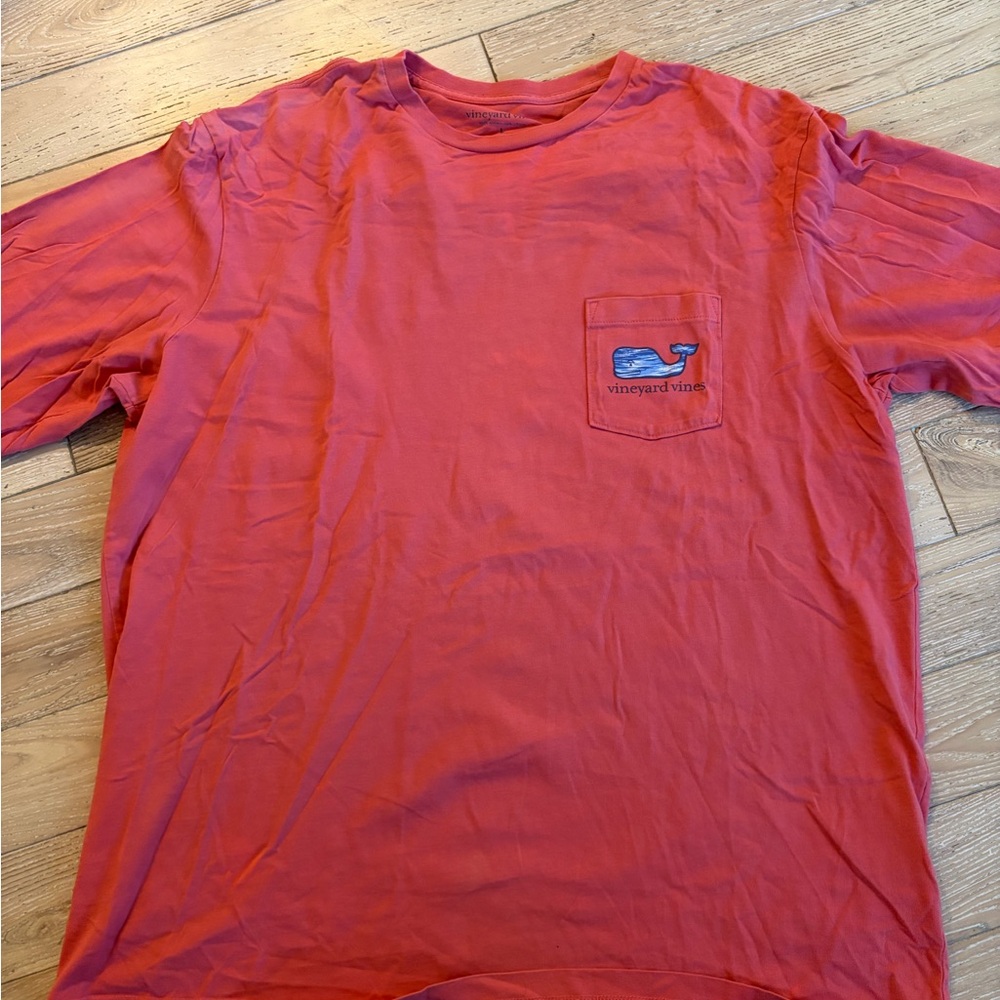 Vineyard Vines Men's Coral Tee with Pocket